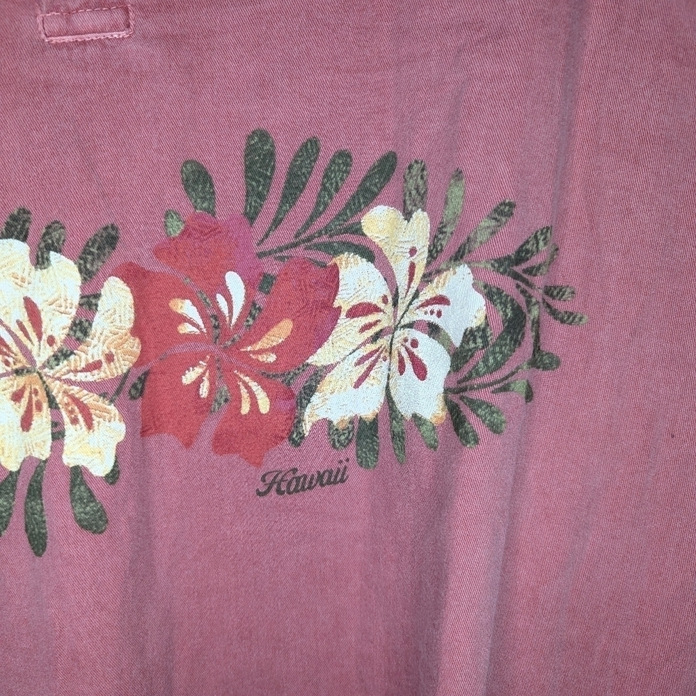Vintage Hawaiian original crazy shirt hibiscus dyed Floral shirt womens L - Picture 3 of 7